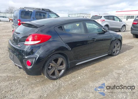 2014 Hyundai Veloster Turbo W/Blue from USA, damaged, VIN KMHTC6AE3EU191832